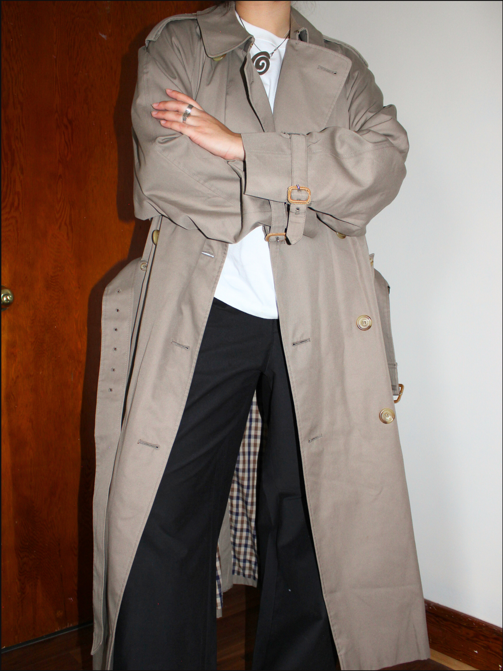Classic Aquascutum Trench — Men's L — magnetism